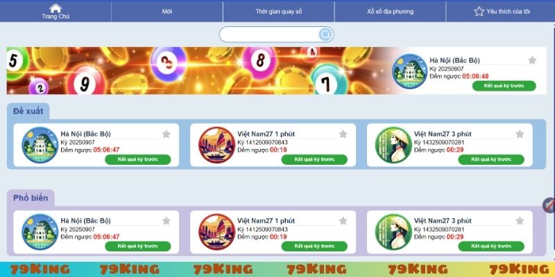 Các hình thức xổ số 79King chuẩn chỉnh